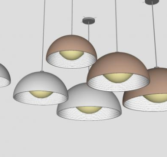 现代工业风吊灯SU模型下载_sketchup草图大师SKP模型