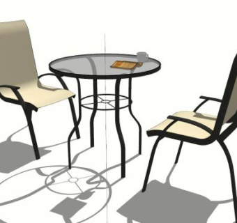 咖啡桌休闲桌椅SU模型下载_sketchup草图大师SKP模型