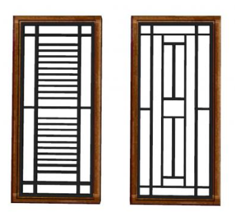 木制玻璃室内门SU模型下载_sketchup草图大师SKP模型