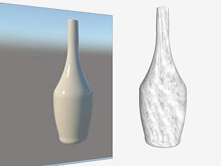 细长的花瓶SU模型下载_sketchup草图大师SKP模型