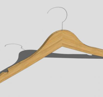 木衣架SU模型下载_sketchup草图大师SKP模型
