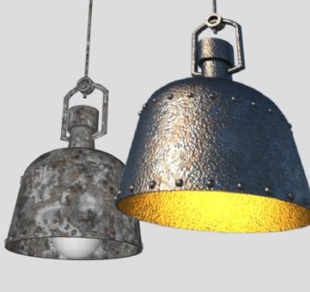 工业风小吊灯SU模型下载_sketchup草图大师SKP模型