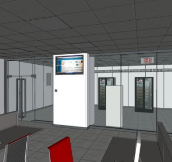 服务器机房SU模型下载_sketchup草图大师SKP模型