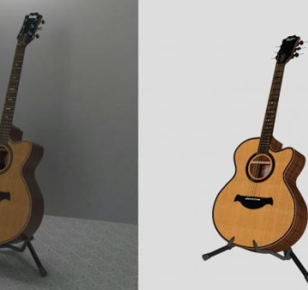 琴架木吉他SU模型下载_sketchup草图大师SKP模型