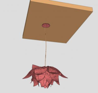 花蕊花朵吊灯SU模型下载_sketchup草图大师SKP模型