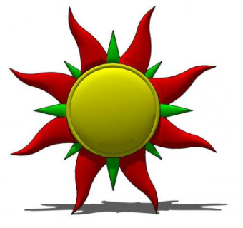 太阳装饰品SU模型下载_sketchup草图大师SKP模型