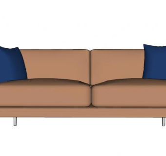 两座沙发家具SU模型下载_sketchup草图大师SKP模型