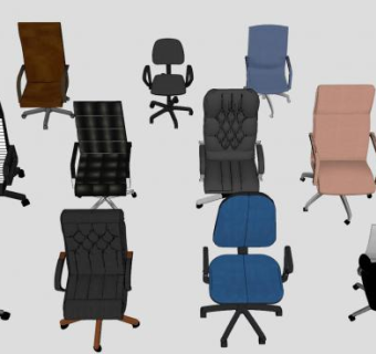 休闲椅电脑椅办公椅SU模型下载_sketchup草图大师SKP模型