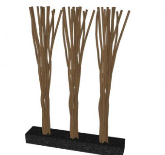 仿树枝陈设摆件SU模型下载_sketchup草图大师SKP模型