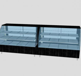 蛋糕柜玻璃展柜SU模型下载_sketchup草图大师SKP模型