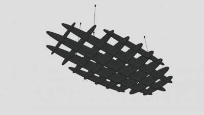 室内吊顶装饰架SU模型下载_sketchup草图大师SKP模型