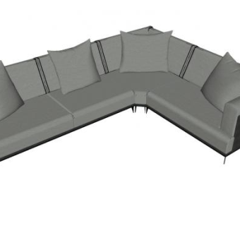 转角沙发家具SU模型下载_sketchup草图大师SKP模型