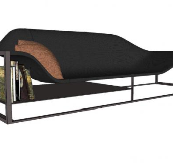 现代书架沙发家具SU模型下载_sketchup草图大师SKP模型