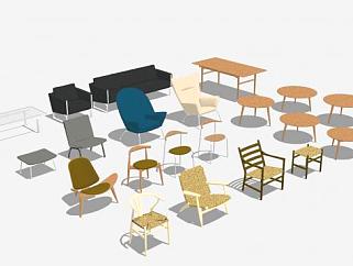 桌子椅子<em>沙发凳子</em>SU模型下载_sketchup草图大师SKP模型