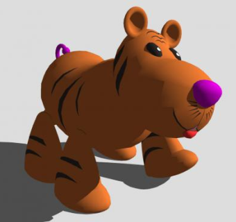 老虎布娃娃SU模型下载_sketchup草图大师SKP模型