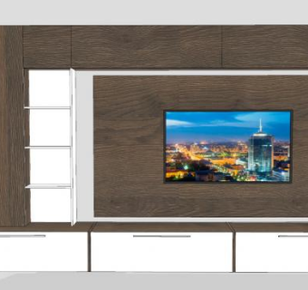 现代多功能电视柜SU模型下载_sketchup草图大师SKP模型