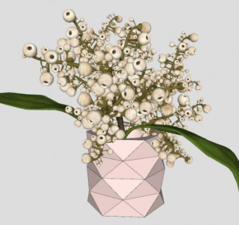 花瓶摆件室内SU模型下载_sketchup草图大师SKP模型