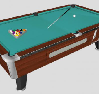 高档台球桌桌球SU模型下载_sketchup草图大师SKP模型