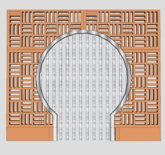 中式月亮门SU模型下载_sketchup草图大师SKP模型
