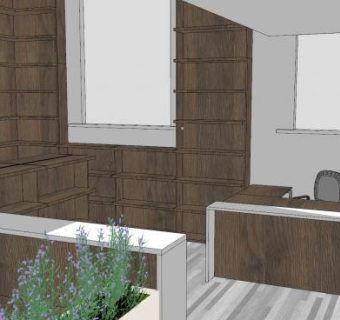 两层的书吧图书室SU模型下载_sketchup草图大师SKP模型