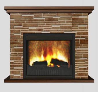 欧式砖砌壁炉SU模型下载_sketchup草图大师SKP模型