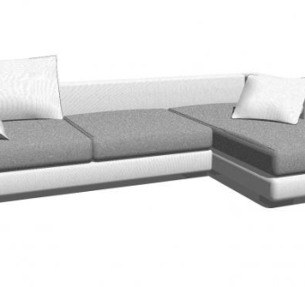 短L型现代沙发家具SU模型下载_sketchup草图大师SKP模型