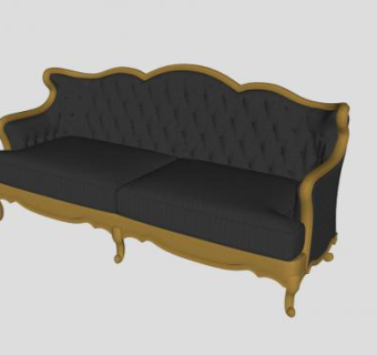 欧式巴洛克沙发家具SU模型下载_sketchup草图大师SKP模型