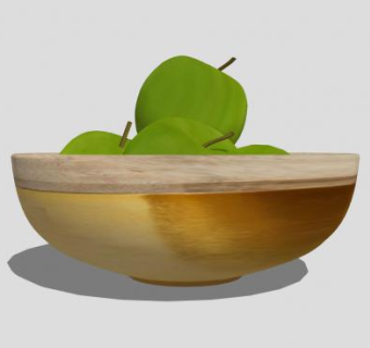 苹果水果盘SU模型下载_sketchup草图大师SKP模型