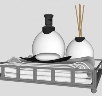 毛巾架放衣架SU模型下载_sketchup草图大师SKP模型