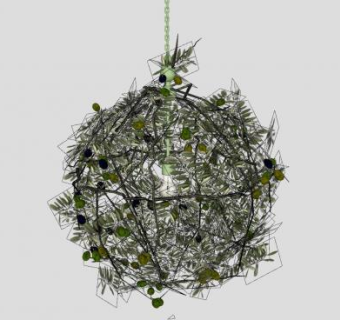 铁链吊灯装饰SU模型下载_sketchup草图大师SKP模型