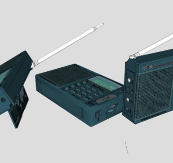 老式收音机SU模型下载_sketchup草图大师SKP模型