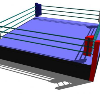 拳击擂台比赛场地SU模型下载_sketchup草图大师SKP模型