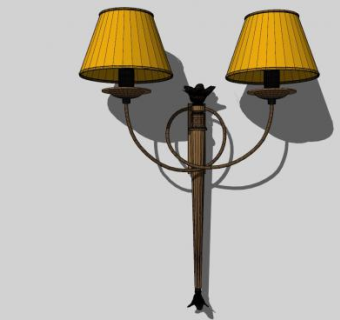 欧式古典壁灯SU模型下载_sketchup草图大师SKP模型