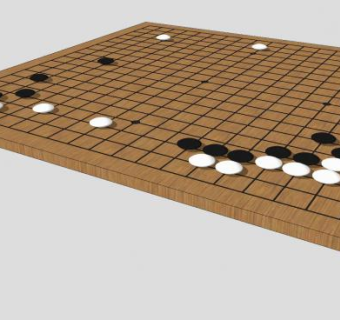 围棋棋盘SU模型下载_sketchup草图大师SKP模型