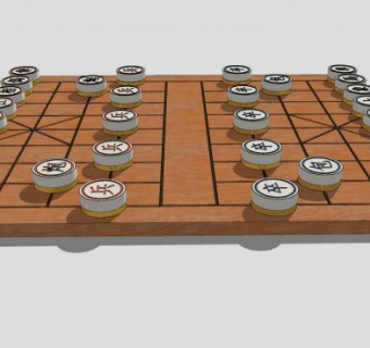 中国象棋棋类SU模型下载_sketchup草图大师SKP模型