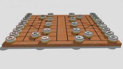 中国象棋棋类SU模型下载_sketchup草图大师SKP模型