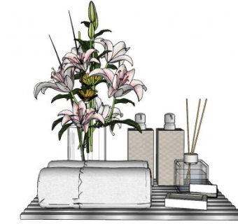 浴室陈设品SU模型下载_sketchup草图大师SKP模型