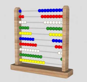 儿童玩具算盘SU模型下载_sketchup草图大师SKP模型