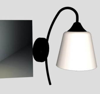 简约壁灯SU模型下载_sketchup草图大师SKP模型