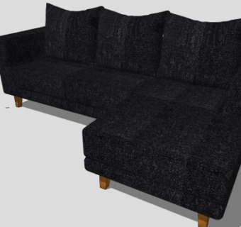 木制沙发家具SU模型下载_sketchup草图大师SKP模型