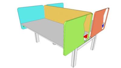 儿童桌子SU模型下载_sketchup草图大师SKP模型