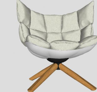 软包沙发椅SU模型下载_sketchup草图大师SKP模型