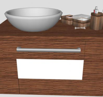 浴室柜和卫浴日用品SU模型下载_sketchup草图大师SKP模型