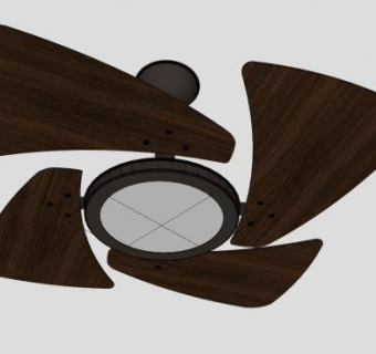 装饰吊扇灯SU模型下载_sketchup草图大师SKP模型