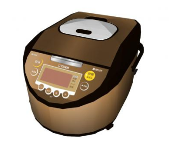 电磁加热电饭锅SU模型下载_sketchup草图大师SKP模型