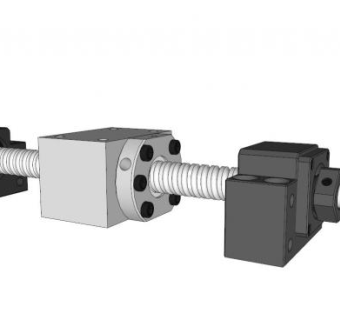 数控机床滚珠丝杠SU模型_su模型下载 草图大师模型_SKP模型