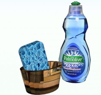 木盆和清洗液SU模型下载_sketchup草图大师SKP模型