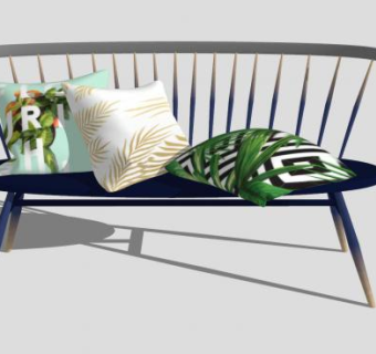 欧简沙发椅SU模型下载_sketchup草图大师SKP模型