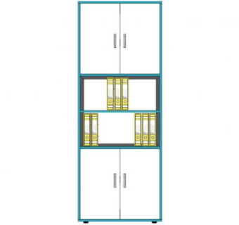 简易书柜SU模型下载_sketchup草图大师SKP模型