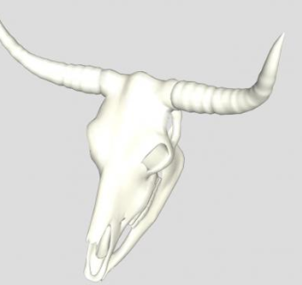 牛头装饰品SU模型下载_sketchup草图大师SKP模型
